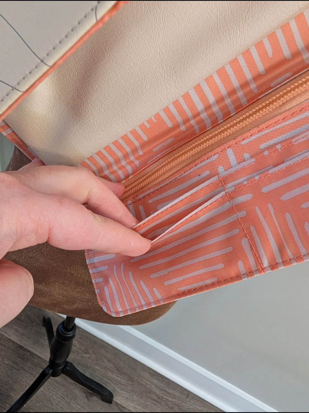 Jungalow Cream Wristlet with Multicolor Tassel Charm